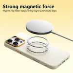 ABEEL For iPhone 16 Pro Magnetic Case Liquid Silicone Skin Feel PC Phone Cover
