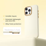 ABEEL For iPhone 16 Pro Max Magnetic Case Liquid Silicone Skin Feel PC Phone Cover