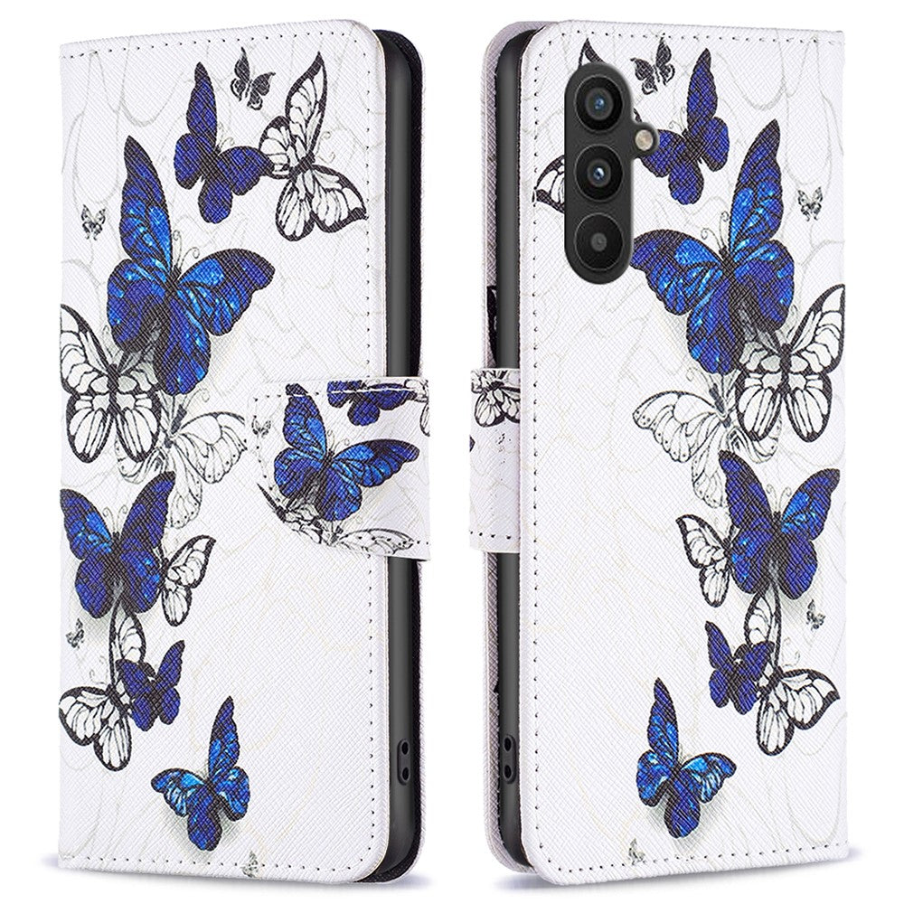 For Samsung Galaxy A34 5G Leather Case Pattern Printing Wallet Stand Flip Mobile Cover