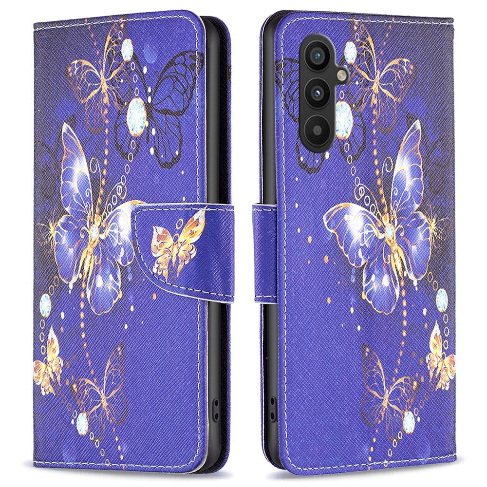 For Samsung Galaxy A34 5G Leather Case Pattern Printing Wallet Stand Flip Mobile Cover