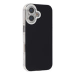 For iPhone 16 Plus Case PC + TPU IMD Phone Cover with Electroplated Camera Frame