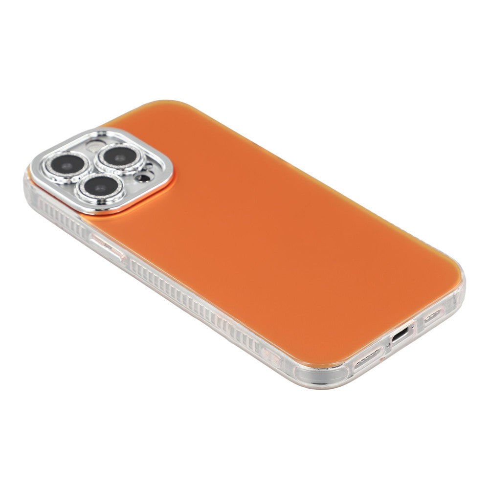 For iPhone 14 Pro Case PC + TPU IMD Phone Cover with Electroplated Camera Frame