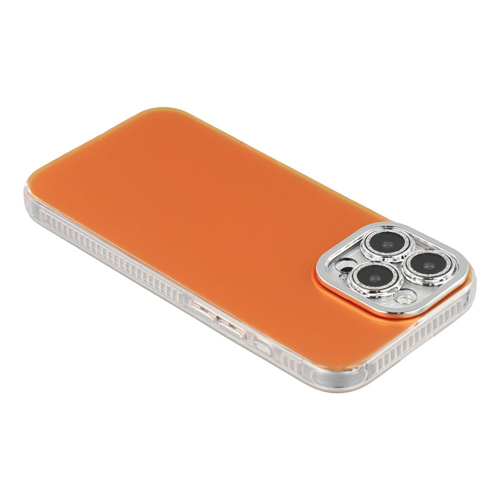 For iPhone 14 Pro Case PC + TPU IMD Phone Cover with Electroplated Camera Frame