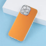 For iPhone 14 Pro Case PC + TPU IMD Phone Cover with Electroplated Camera Frame