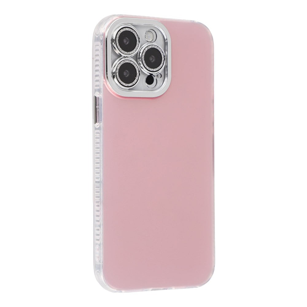 For iPhone 14 Pro Case PC + TPU IMD Phone Cover with Electroplated Camera Frame