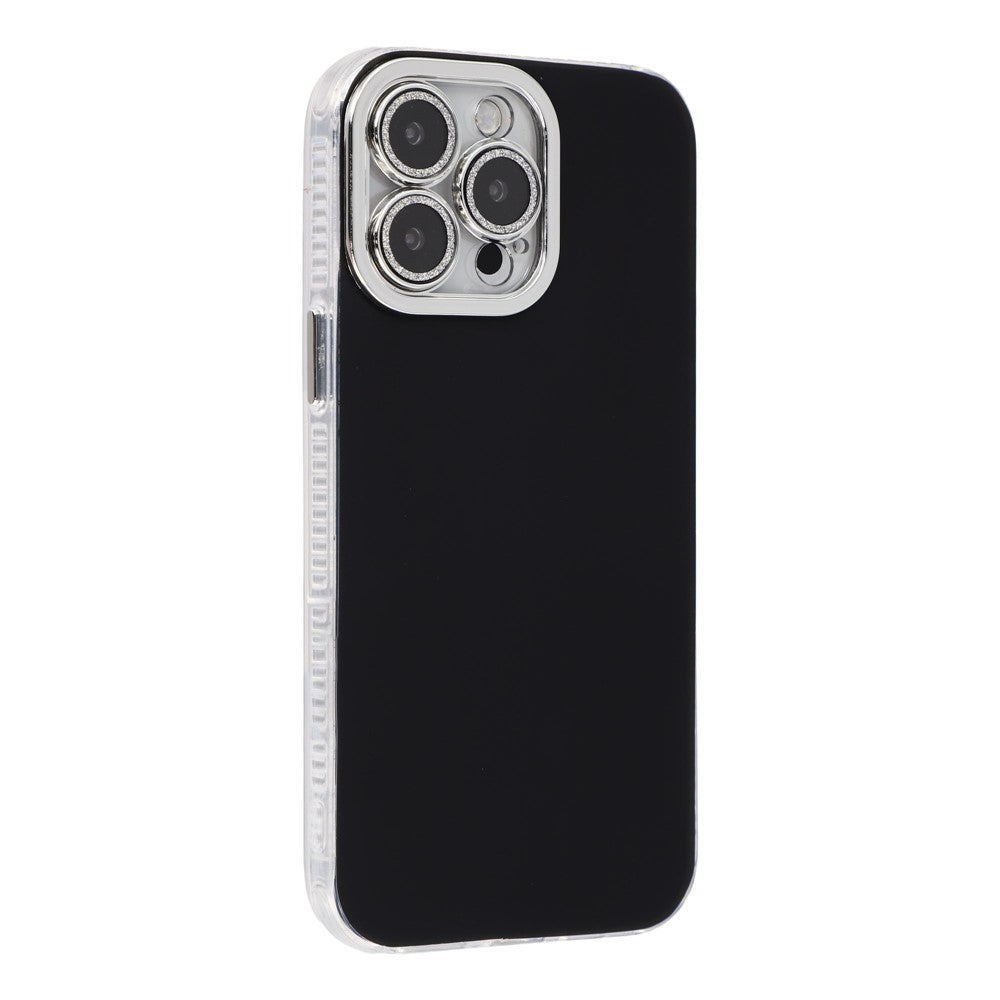 For iPhone 14 Pro Case PC + TPU IMD Phone Cover with Electroplated Camera Frame