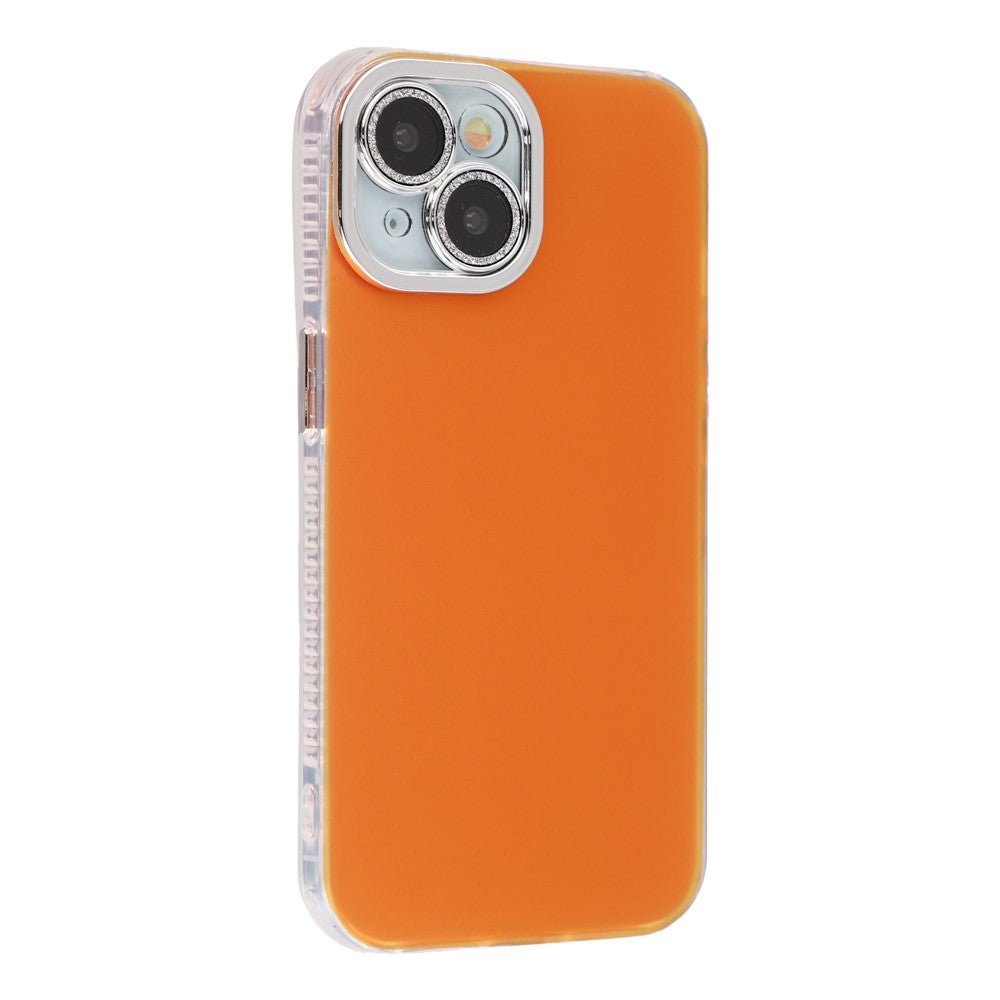 Til iPhone 13 Cover PC + TPU IMD Telefoncover med Galvaniseret Kameraramme