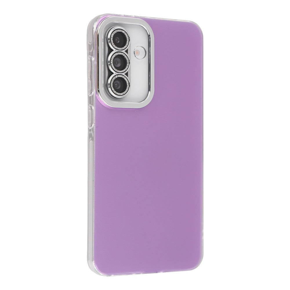 For Samsung Galaxy S25+ Case PC + TPU IMD Phone Cover with Electroplated Camera Frame