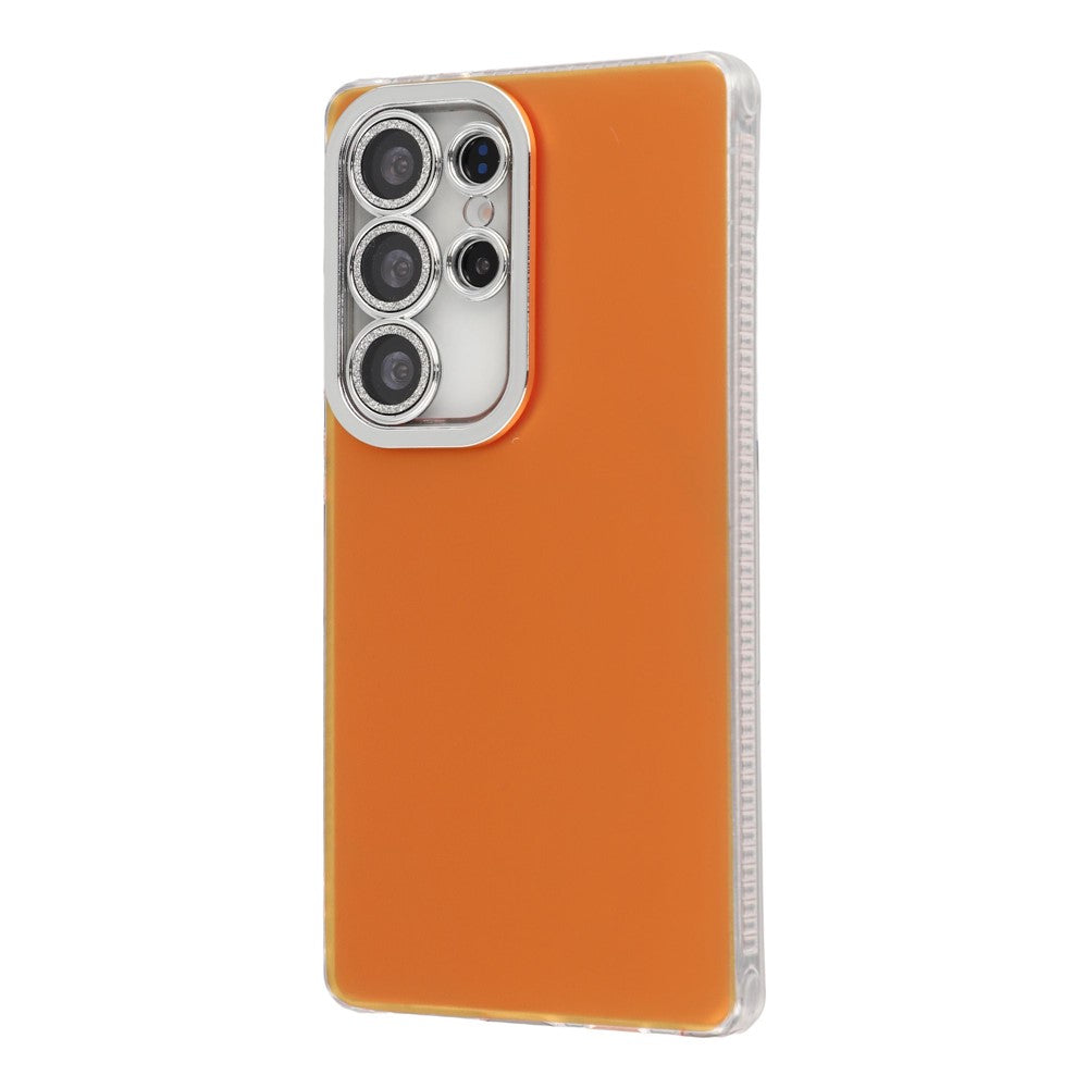 For Samsung Galaxy S24 Ultra Case PC + TPU IMD Phone Cover with Electroplated Camera Frame