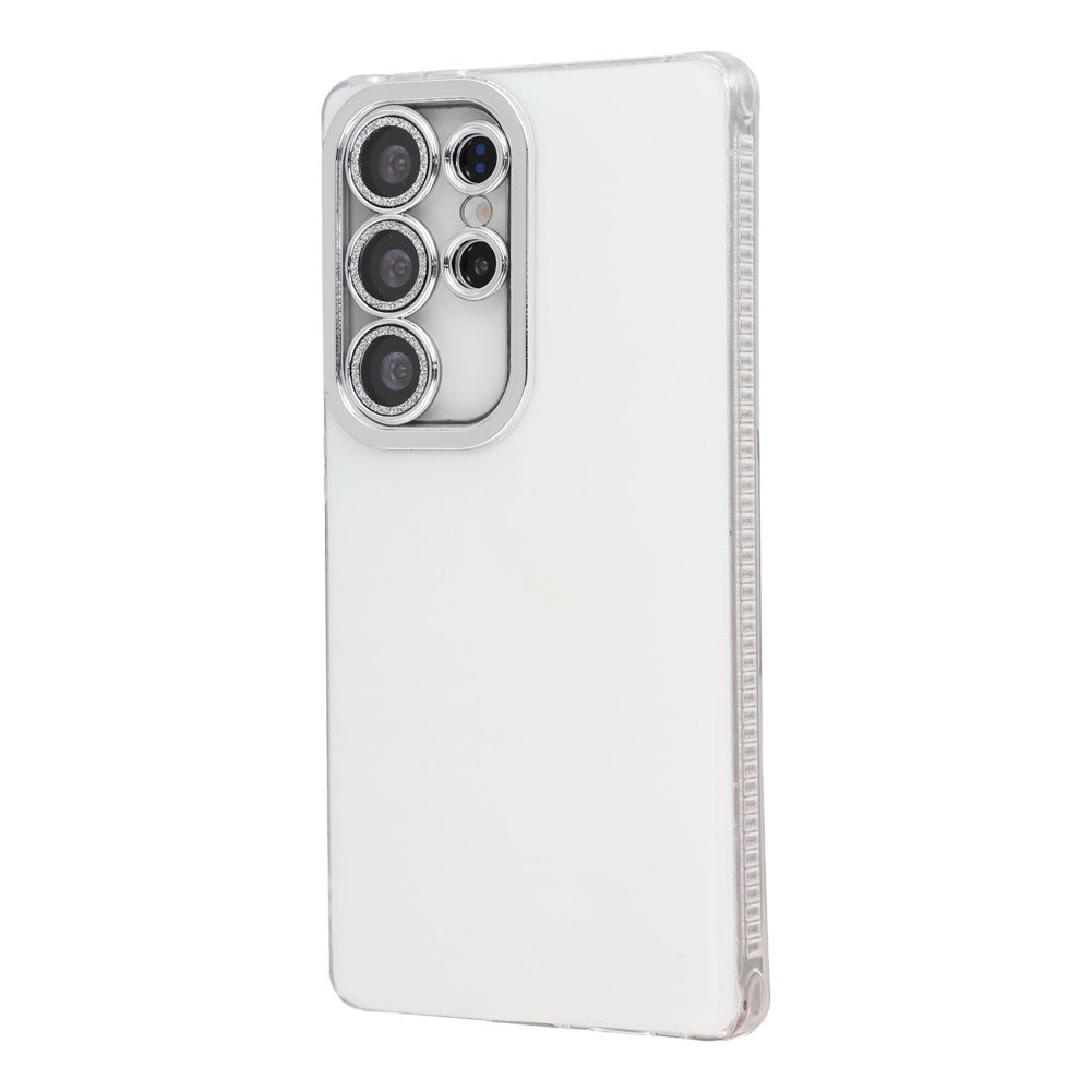 For Samsung Galaxy S24 Ultra Case PC + TPU IMD Phone Cover with Electroplated Camera Frame