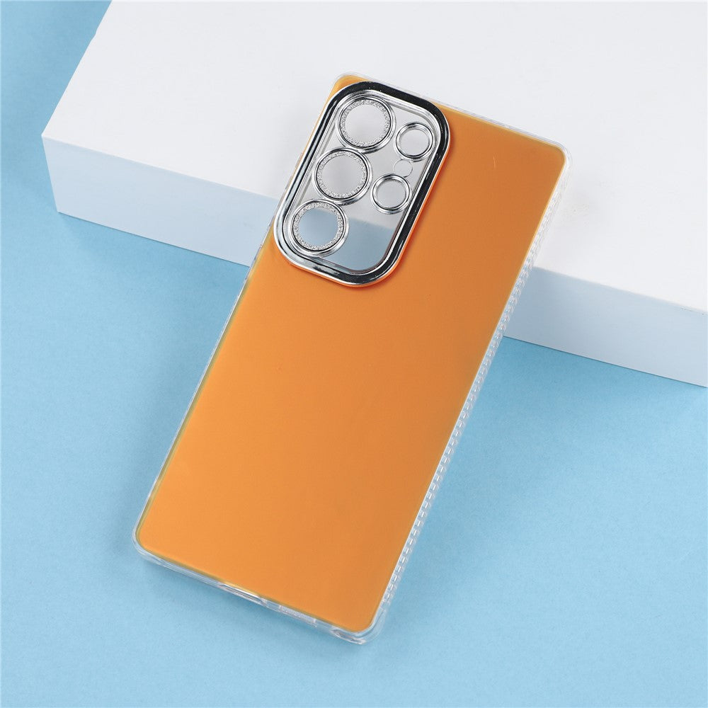 For Samsung Galaxy S23 Ultra Case PC + TPU IMD Phone Cover with Electroplated Camera Frame