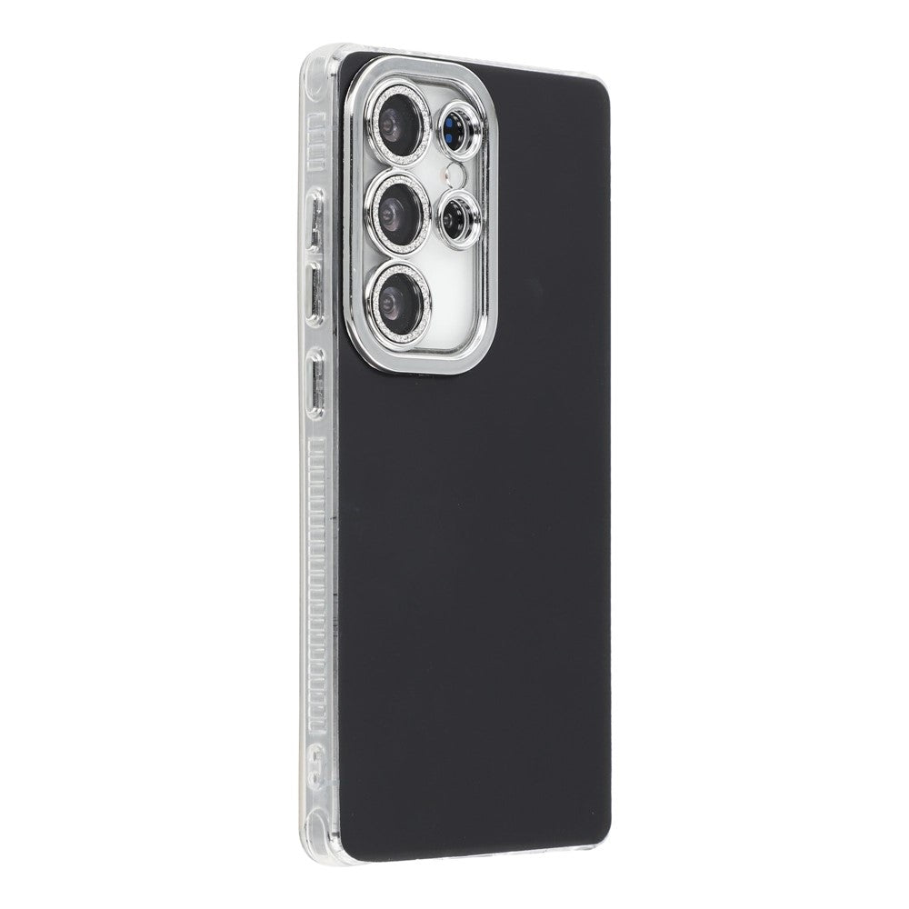 For Samsung Galaxy S23 Ultra Case PC + TPU IMD Phone Cover with Electroplated Camera Frame