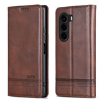 AZNS For OnePlus Turbo 6X 5G Case Cowhide Texture PU Leather Wallet Phone Cover