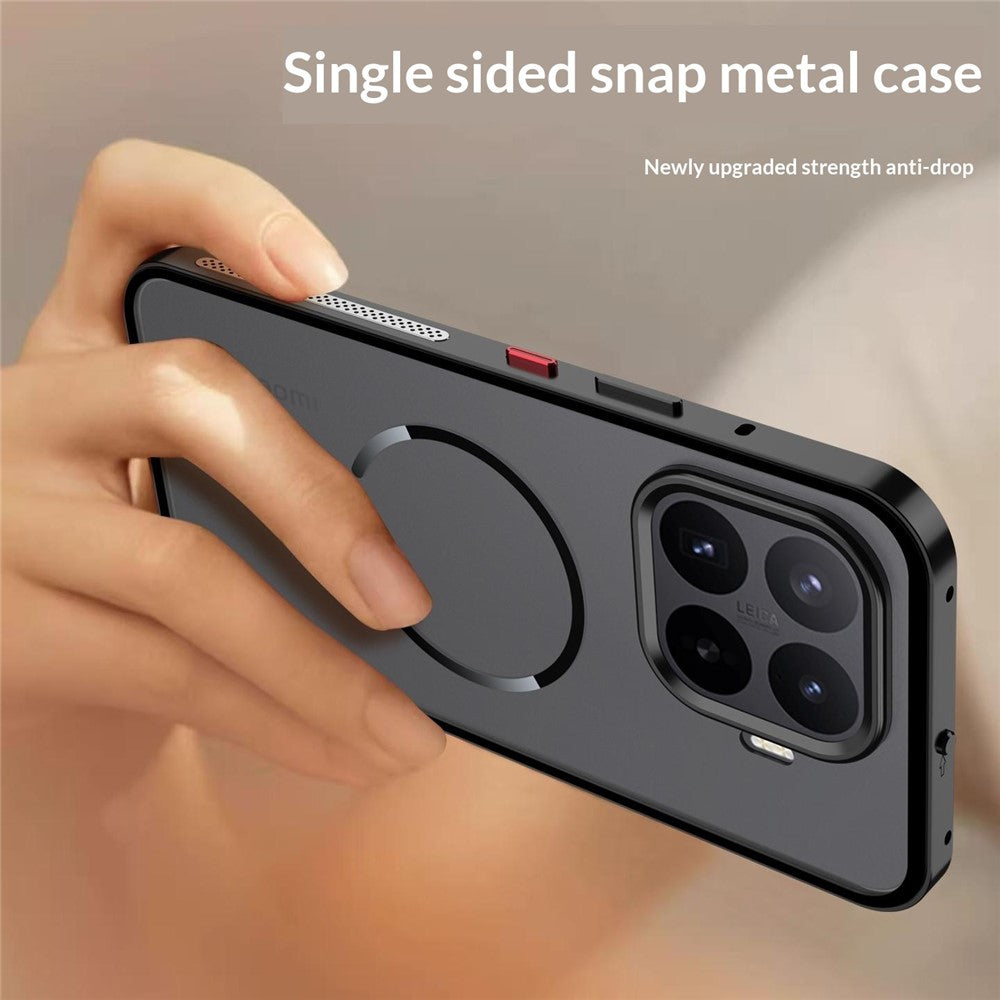 For Xiaomi 17T Pro Magnetic Case Aluminium Alloy PC Matte Phone Cover Pop-Up Snap Lock