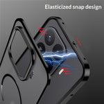 For Xiaomi 17T Pro Magnetic Case Aluminium Alloy PC Matte Phone Cover Pop-Up Snap Lock