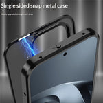 For Xiaomi 17T Pro Magnetic Case Aluminium Alloy PC Matte Phone Cover Pop-Up Snap Lock