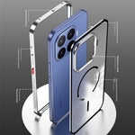 For Xiaomi 17T Pro Magnetic Case Aluminium Alloy PC Matte Phone Cover Pop-Up Snap Lock