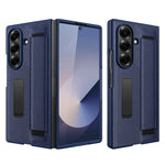 Til Samsung Galaxy Z Fold8 Ultra Cover med Skjult Støttefod, Litchi Tekstur Læder Beskyttelsescover med Hærdet Glasfilm