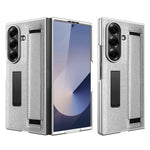 Til Samsung Galaxy Z Fold8 Ultra Cover med Skjult Støttefod, Litchi Tekstur Læder Beskyttelsescover med Hærdet Glasfilm