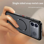 For Xiaomi Redmi K90 Ultra 5G Magnetic Case Aluminium Alloy PC Matte Phone Cover Pop-Up Snap Lock