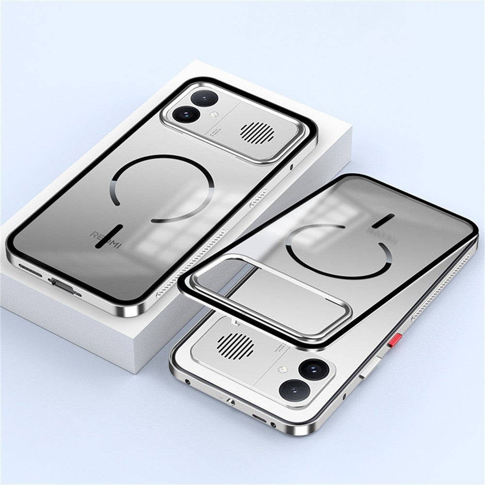 For Xiaomi Redmi K90 Ultra 5G Magnetic Case Aluminium Alloy PC Matte Phone Cover Pop-Up Snap Lock