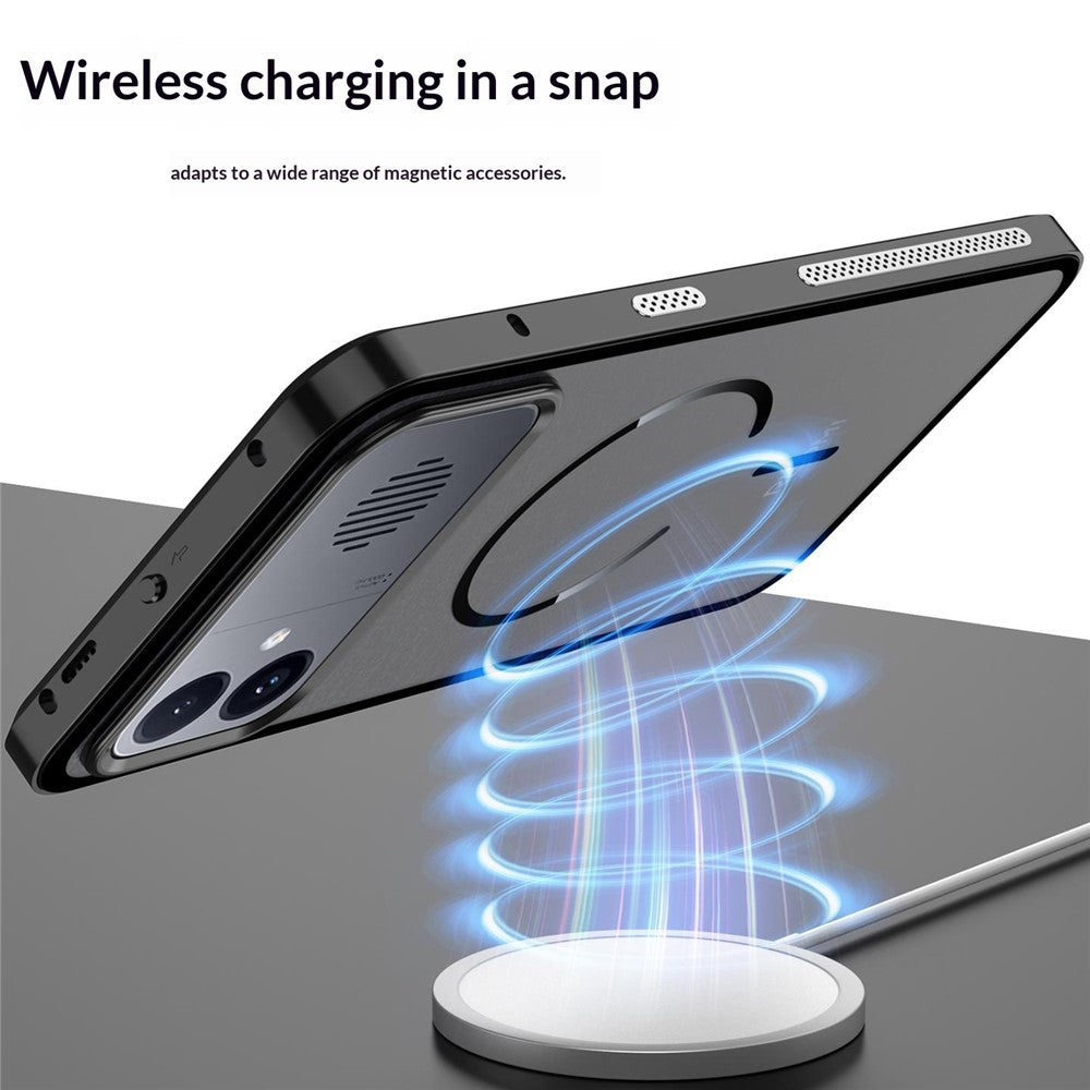 For Xiaomi Redmi K90 Max 5G Magnetic Case Aluminium Alloy PC Matte Phone Cover Pop-Up Snap Lock