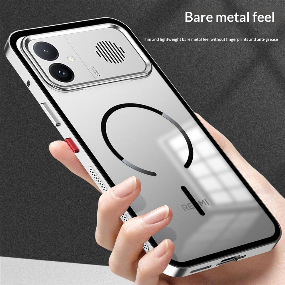 For Xiaomi Redmi K90 Max 5G Magnetic Case Aluminium Alloy PC Matte Phone Cover Pop-Up Snap Lock