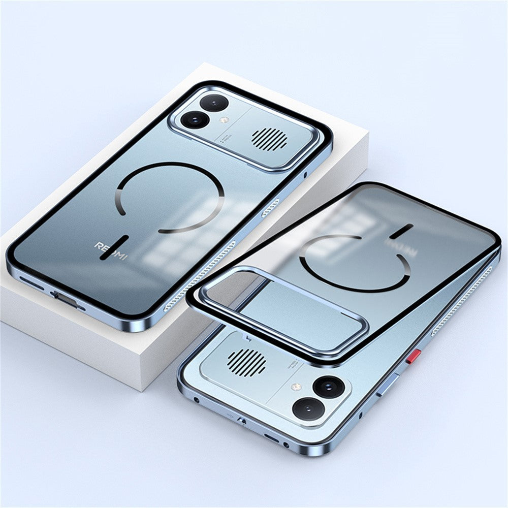 For Xiaomi Redmi K90 Max 5G Magnetic Case Aluminium Alloy PC Matte Phone Cover Pop-Up Snap Lock