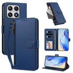 For Xiaomi 17 Case 4 Card Slots Wallet Stand PU Leather Phone Cover with Wrist Strap