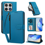 For Xiaomi 17 Case 4 Card Slots Wallet Stand PU Leather Phone Cover with Wrist Strap