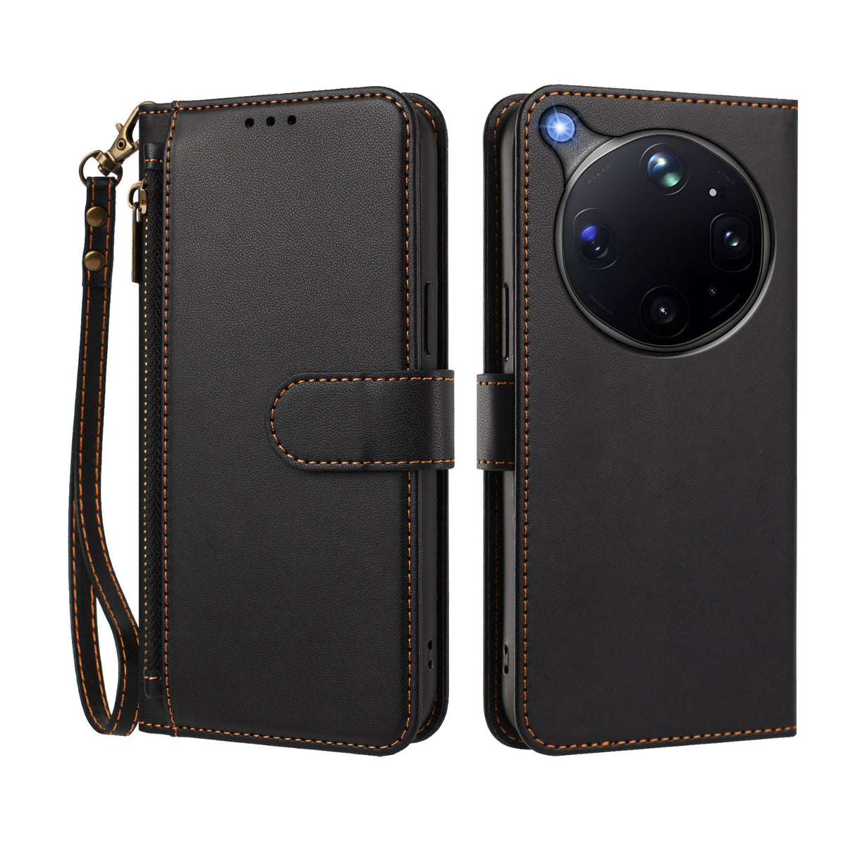 For Oppo Find X9 Ultra 5G Case 4 Card Slots Wallet Stand PU Leather Phone Cover with Wrist Strap