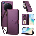 For Oppo Find X9 Ultra 5G Case 4 Card Slots Wallet Stand PU Leather Phone Cover with Wrist Strap