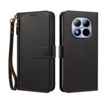 For Xiaomi Poco M8 Pro 5G / Xiaomi Redmi Note 15 Pro+ 5G (Global) Case 4 Card Slots Wallet Stand PU Leather Phone Cover with Wrist Strap