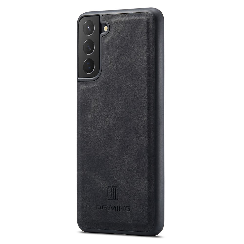 DG.MING For Samsung Galaxy S21 4G / S21 5G Case PU Leather Covered PC + TPU Hybrid Phone Shell