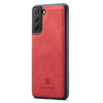 DG.MING For Samsung Galaxy S21 4G / S21 5G Case PU Leather Covered PC + TPU Hybrid Phone Shell