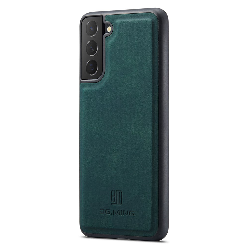 DG.MING For Samsung Galaxy S21 4G / S21 5G Case PU Leather Covered PC + TPU Hybrid Phone Shell
