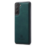 DG.MING For Samsung Galaxy S21 4G / S21 5G Case PU Leather Covered PC + TPU Hybrid Phone Shell
