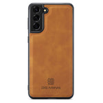 DG.MING For Samsung Galaxy S21 4G / S21 5G Case PU Leather Covered PC + TPU Hybrid Phone Shell