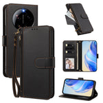 For Xiaomi 17 Ultra 5G Case 4 Card Slots Wallet Stand PU Leather Phone Cover with Wrist Strap