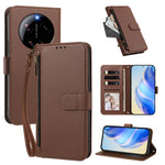 For Xiaomi 17 Ultra 5G Case 4 Card Slots Wallet Stand PU Leather Phone Cover with Wrist Strap