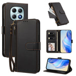 Xiaomi Poco M8 5G / Xiaomi Redmi Note 15 4G (Global) / Xiaomi Redmi Note 15 5G (Global) fodral 4 kortfack plånboksfodral PU-läder mobilfodral med handledsrem