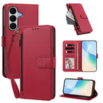 For Samsung Galaxy A27 5G Case 4 Card Slots Wallet Stand PU Leather Phone Cover with Wrist Strap