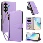For Samsung Galaxy A27 5G Case 4 Card Slots Wallet Stand PU Leather Phone Cover with Wrist Strap