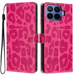 For Xiaomi 17T Pro Case Leopard Print Wallet Stand Flip Leather Phone Cover with Wrist Strap