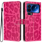 For Xiaomi 17 Pro Case Leopard Print Wallet Stand Flip Leather Phone Cover with Wrist Strap