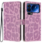 For Xiaomi 17 Pro Case Leopard Print Wallet Stand Flip Leather Phone Cover with Wrist Strap