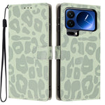 For Xiaomi 17 Pro Case Leopard Print Wallet Stand Flip Leather Phone Cover with Wrist Strap
