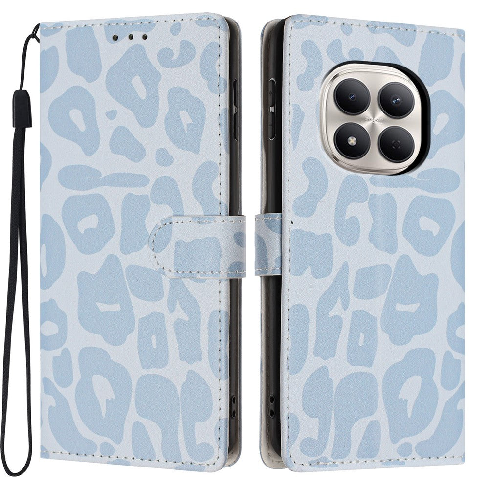 For Xiaomi Redmi Note 15 Pro 5G (Global) Case Leopard Print Wallet Stand Flip Leather Phone Cover with Wrist Strap