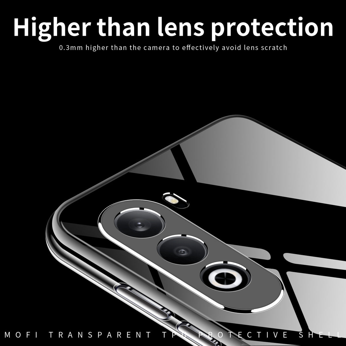 MOFI för OnePlus Nord CE6 Lite 5G Genomskinligt mobilskal Ultratunt TPU mobilbaksida