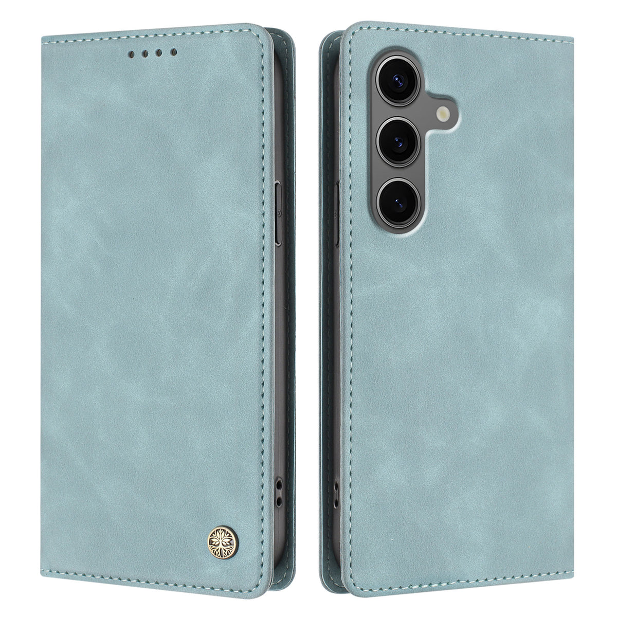 Samsung Galaxy S24+ / Galaxy S25+ Skal HX RFID-blockerande plånboksfodral i läder med flip-fodral